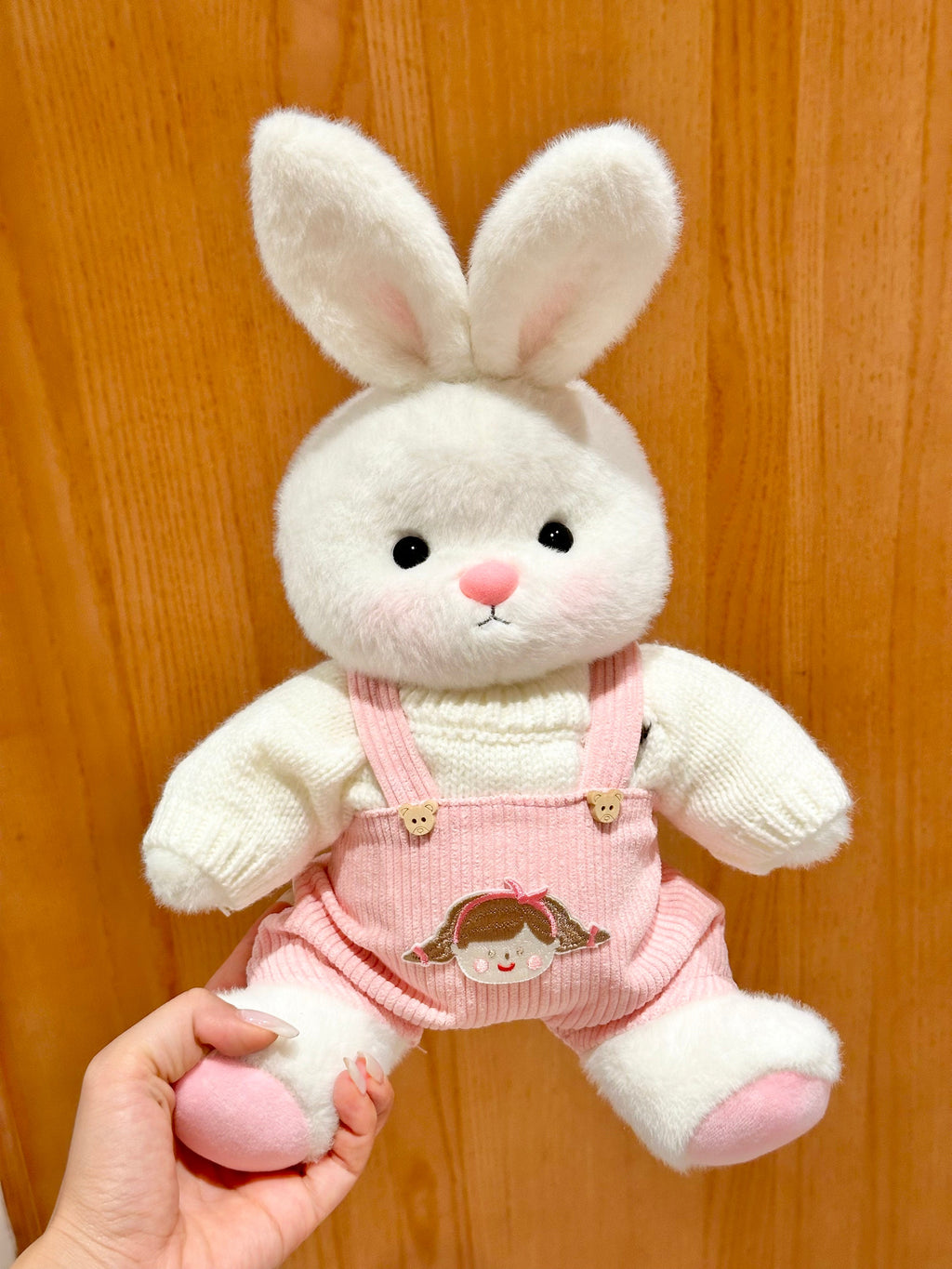 Homeyfriends Cute Jointed Bunny With Pink Overalls Outfit