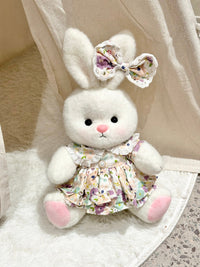 Homeyfriends Cute Jointed Bunny With Purple Floral Princess Dress Outfit