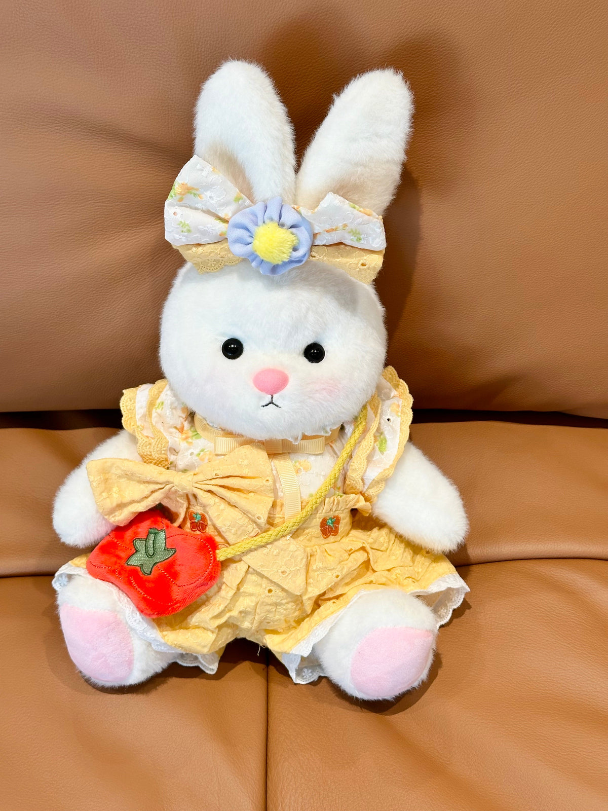 Homeyfriends Cute Jointed Bunny With Yellow Summer Princess Romper Outfit
