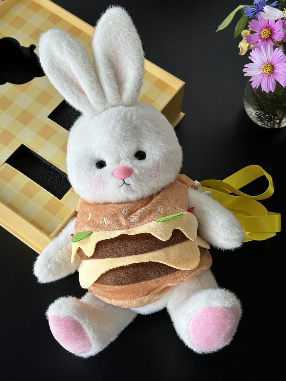 Homeyfriends Cute Jointed Bunny With  ​​Hamburger​​ Overalls