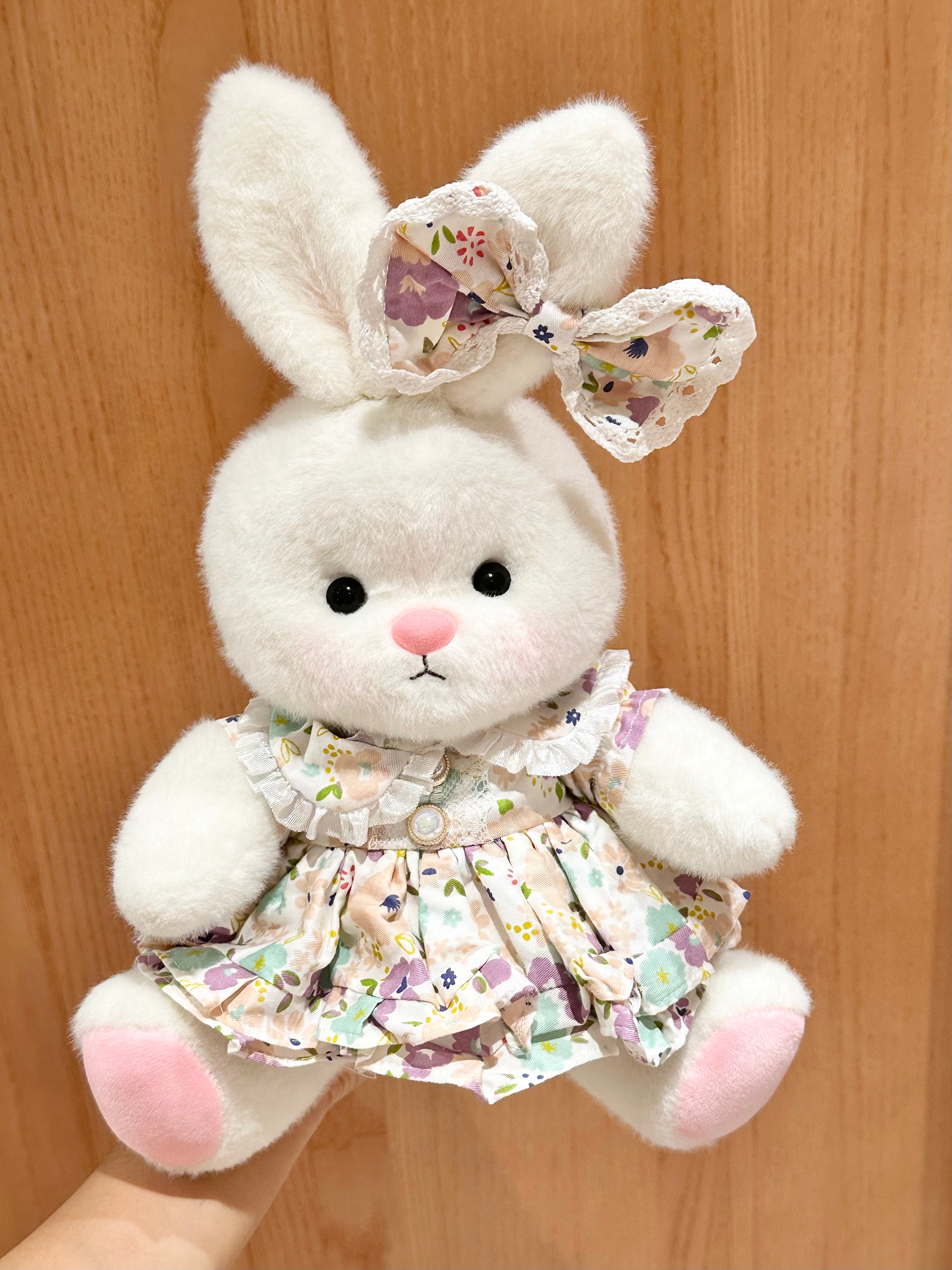 Homeyfriends Cute Jointed Bunny With Purple Floral Princess Dress Outfit