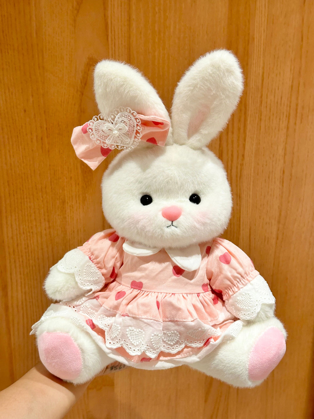 Homeyfriends Cute Jointed Bunny With Pink Heart Dress