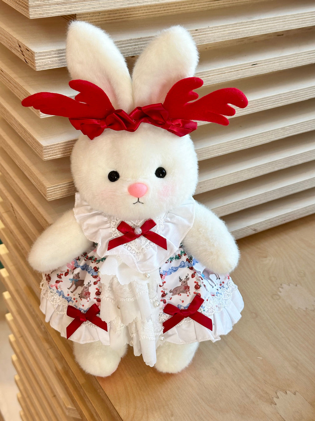 Homeyfriends Cute Jointed Bunny With Little Deer Outfit