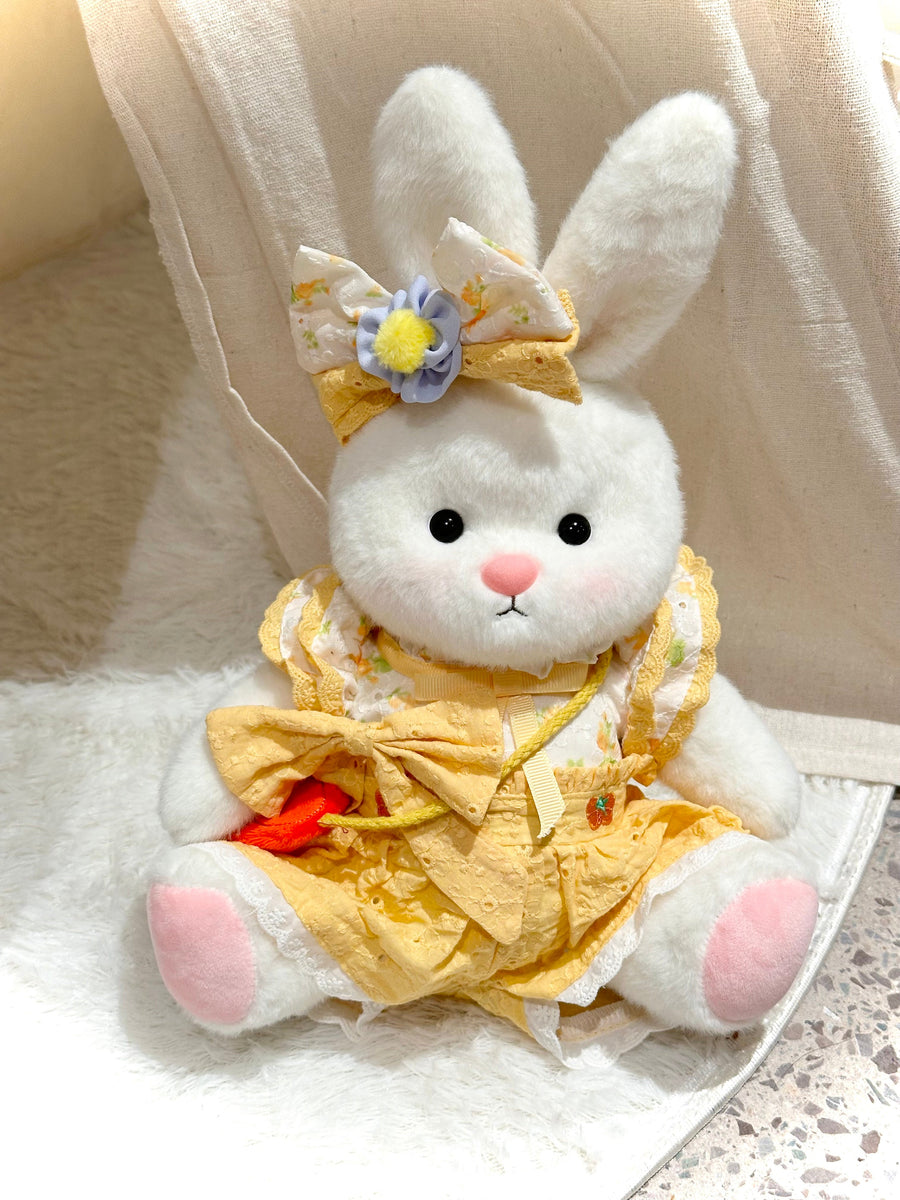 Homeyfriends Cute Jointed Bunny With Yellow Summer Princess Romper Outfit