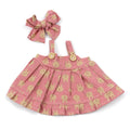 Pink Bunny Overalls Dress Set