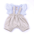 Striped Ruffle Overalls