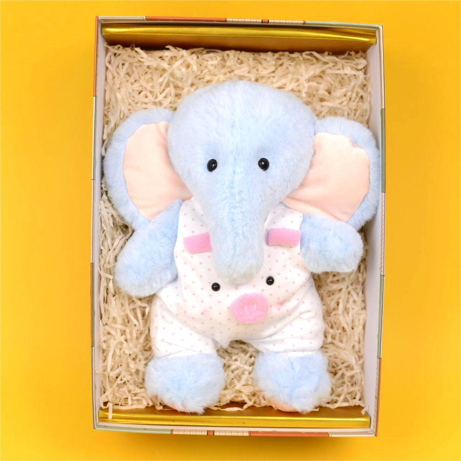 Homeyfriends Evan The Blue Jointed Elephant Stuffed Animal
