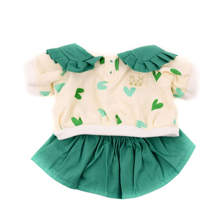 Green Heart Sweatshirt With Skirt