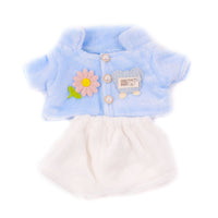 Blue Furry Jacket with Shorts