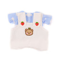 Cloud T-shirt And Strawberry Button Overalls