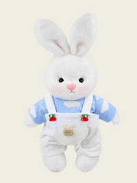 Homeyfriends Cute Jointed Bunny with Cherry Overalls
