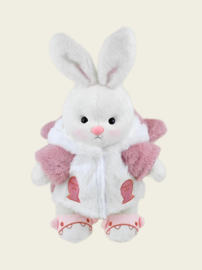 Homeyfriends Cute Jointed Bunny With Pink Shark Outfit