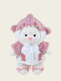 Homeyfriends Cute Jointed Bunny With Pink Shark Outfit