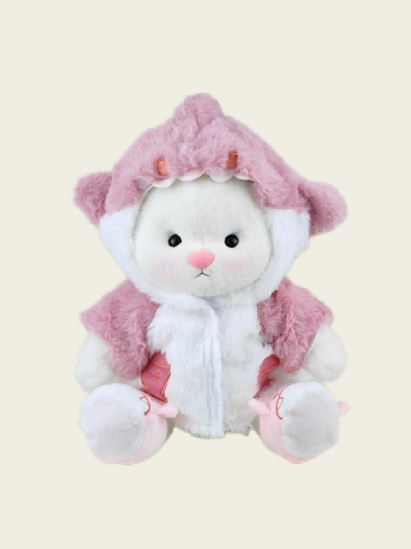 Homeyfriends Cute Jointed Bunny With Pink Shark Outfit