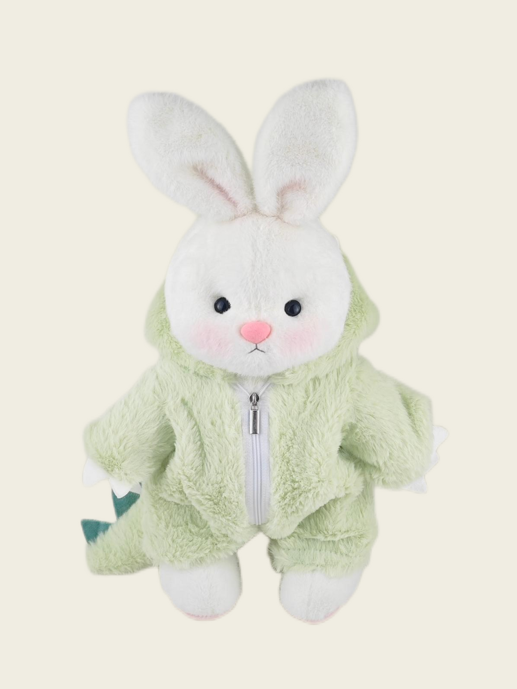 Homeyfriends Cute Jointed Bunny With Green Dinosaur Outfit
