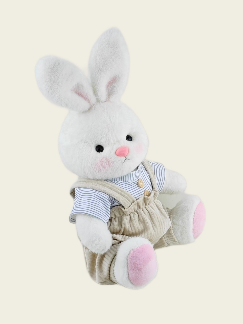 Homeyfriends Cute Jointed Bunny With  Striped Overalls