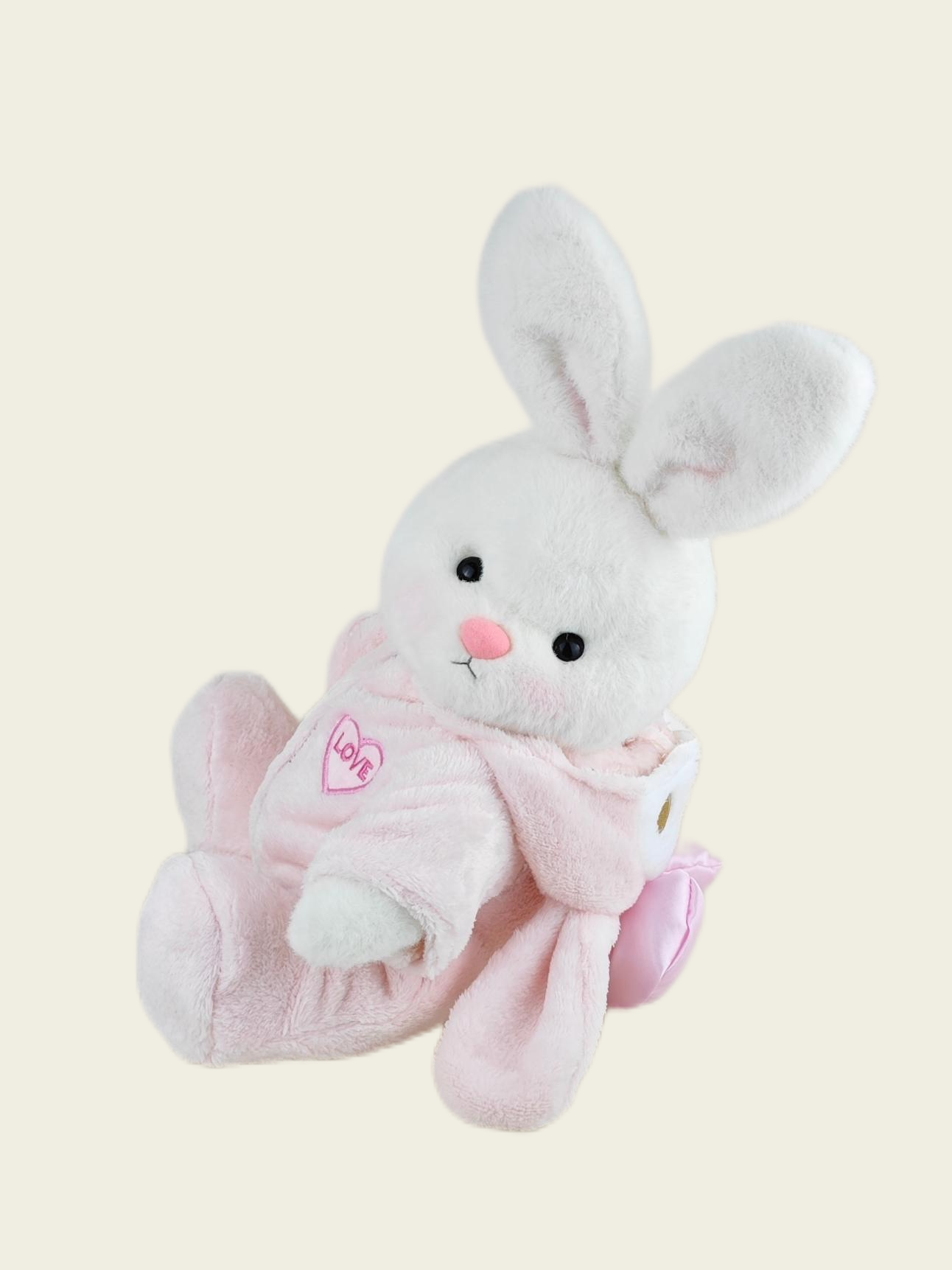 Homeyfriends Cute Jointed Bunny With  Love Onesie