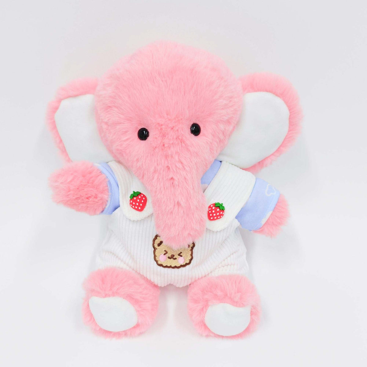 Cloud T-shirt And Strawberry Button Overalls-Pink Elephant Gift Bundle