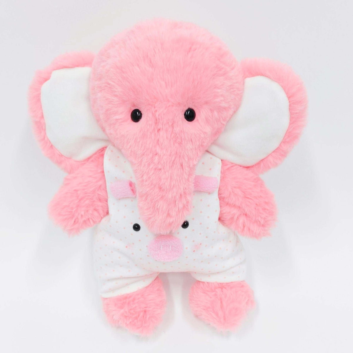 Pink Polka Dot Piglet Romper-Pink Elephant Gift Bundle
