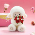 Flower-Holding Lamb Plush with Magnetic Hands